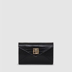 ANINE BING ELLY CLUTCH - gold platted monogram
